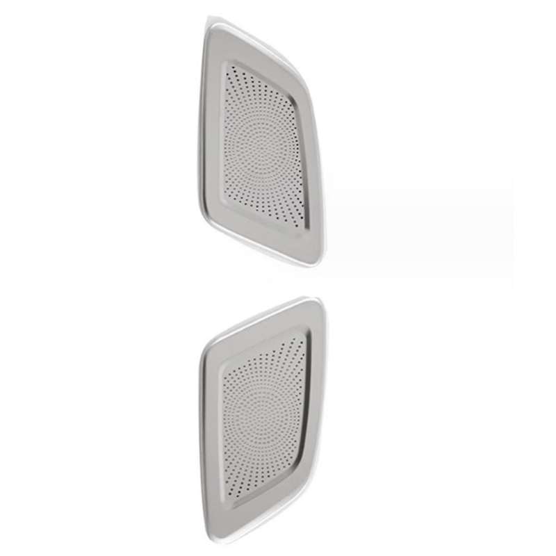 for -V 2023-2024 Car Dashboard Air Outlet Vent Trim Cover Sticker Decoration Frame Silver