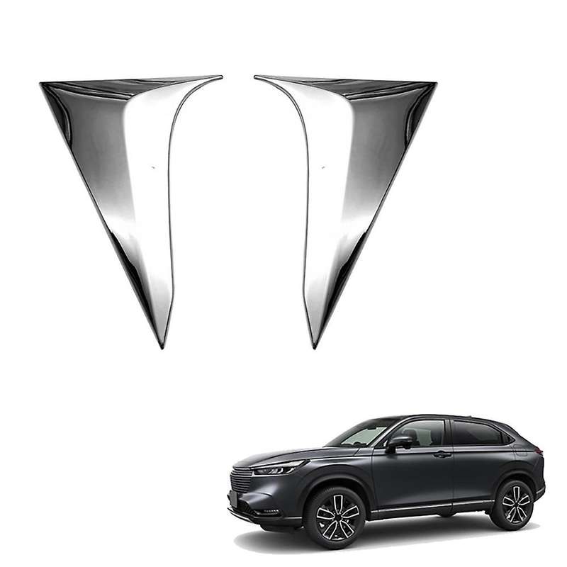 for -V Vezel 2021 2022 Chrome ABS Exterior Side Rear Window Spoiler Triple-cornered Cover Trim