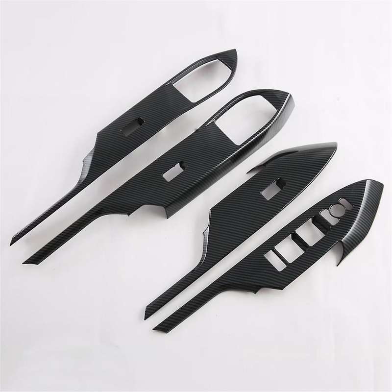 for Veloz 2022-2024 Carbon Fiber Car Window Glass Lift Switch Button Panel Cover Trim Interior Acces