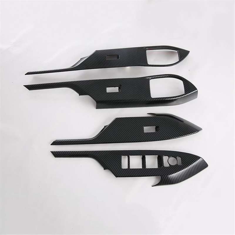 for Veloz 2022-2024 Carbon Fiber Car Window Glass Lift Switch Button Panel Cover Trim Interior Acces
