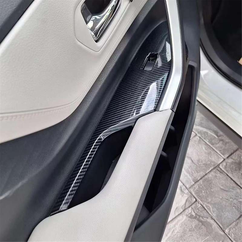 for Veloz 2022-2024 Carbon Fiber Car Window Glass Lift Switch Button Panel Cover Trim Interior Acces