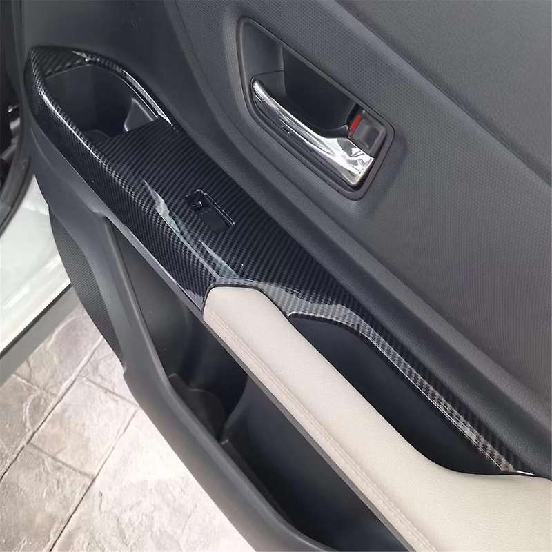 for Veloz 2022-2024 Carbon Fiber Car Window Glass Lift Switch Button Panel Cover Trim Interior Acces