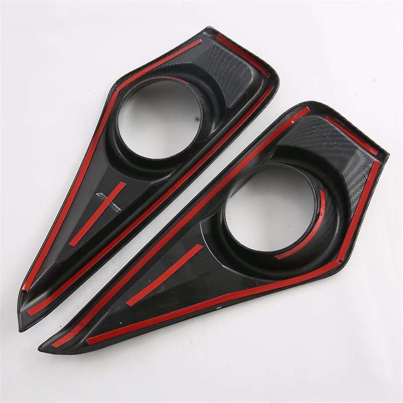 for Veloz 2022-2024 Carbon Fiber Car Front Bumper Fog Light Lamp Cover Frame Trim Accessories