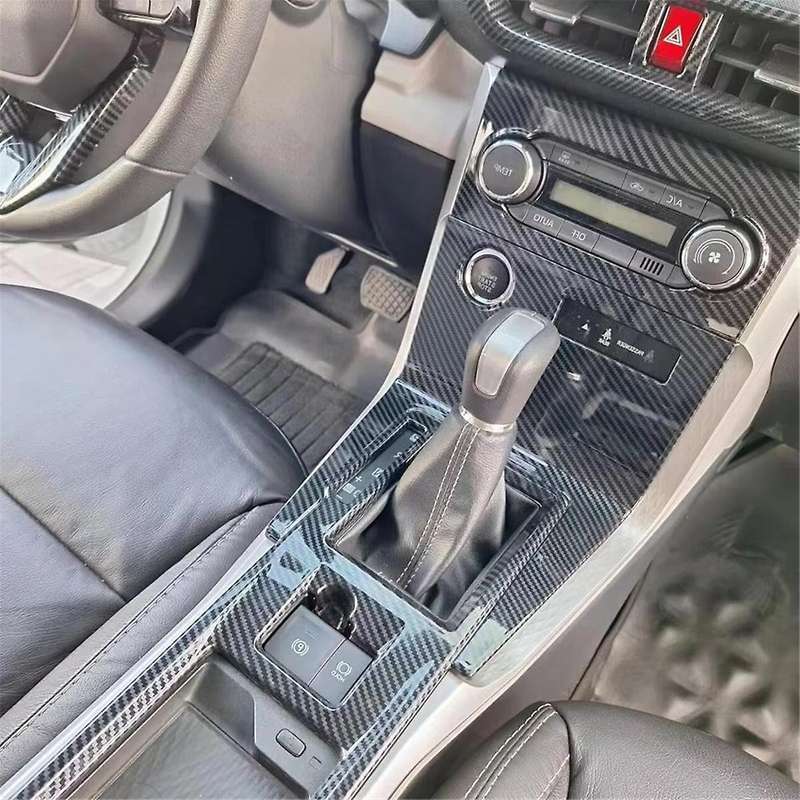 for Veloz 2022-2024 Carbon Fiber Car Center Console Gear Panel Cover Trim Interior Accessories