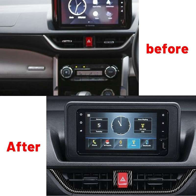 for Veloz Avanza 2022+ Carbon Fiber Car Central Air Conditioner Outlet Cover Trim