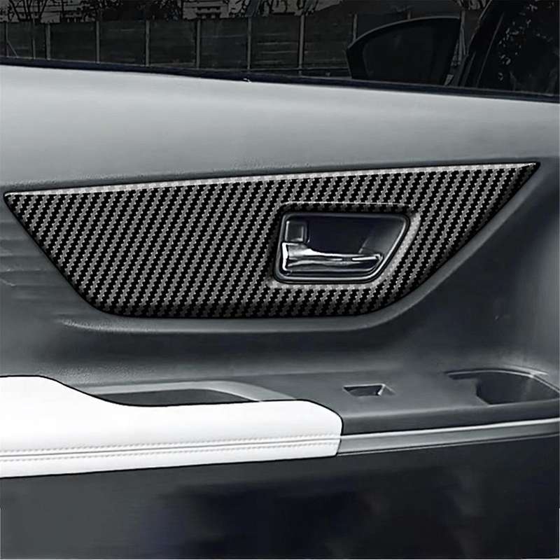 for Veloz Avanza 2022 2023 Carbon Fiber Automotive Interior Inner Rear Door Panel Strip Cover Frame