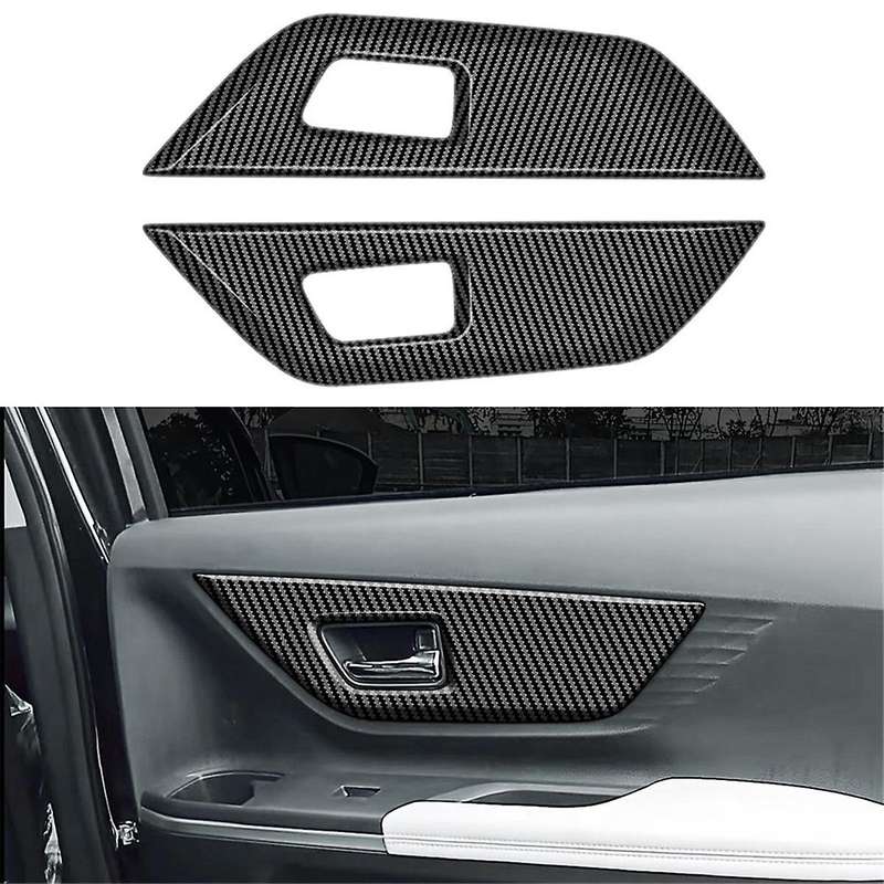 for Veloz Avanza 2022 2023 Carbon Fiber Automotive Interior Inner Rear Door Panel Strip Cover Frame