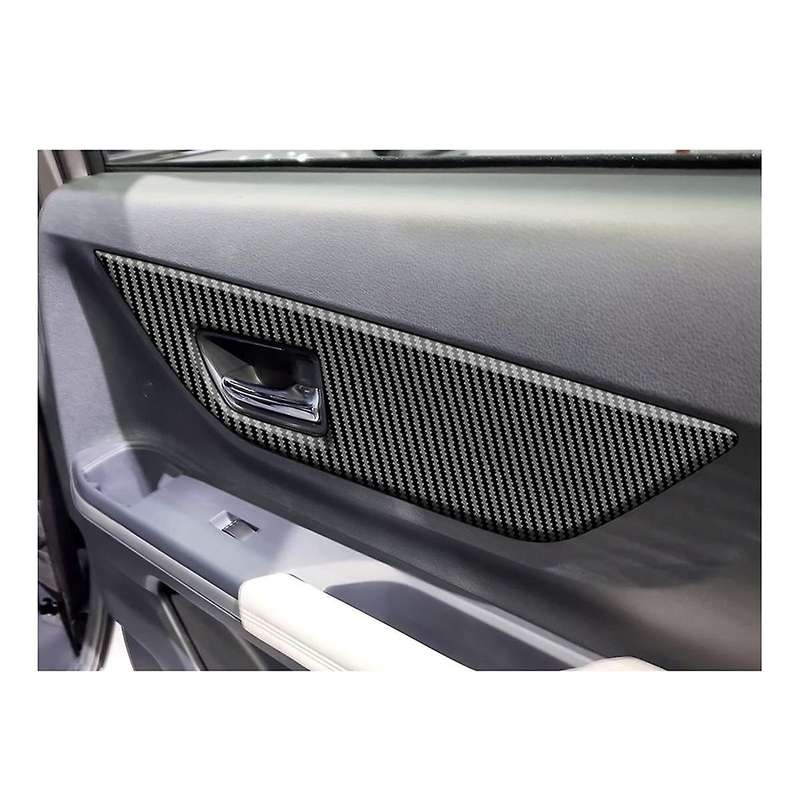 for Veloz Avanza 2022 2023 Carbon Fiber Automotive Interior Inner Rear Door Panel Strip Cover Frame