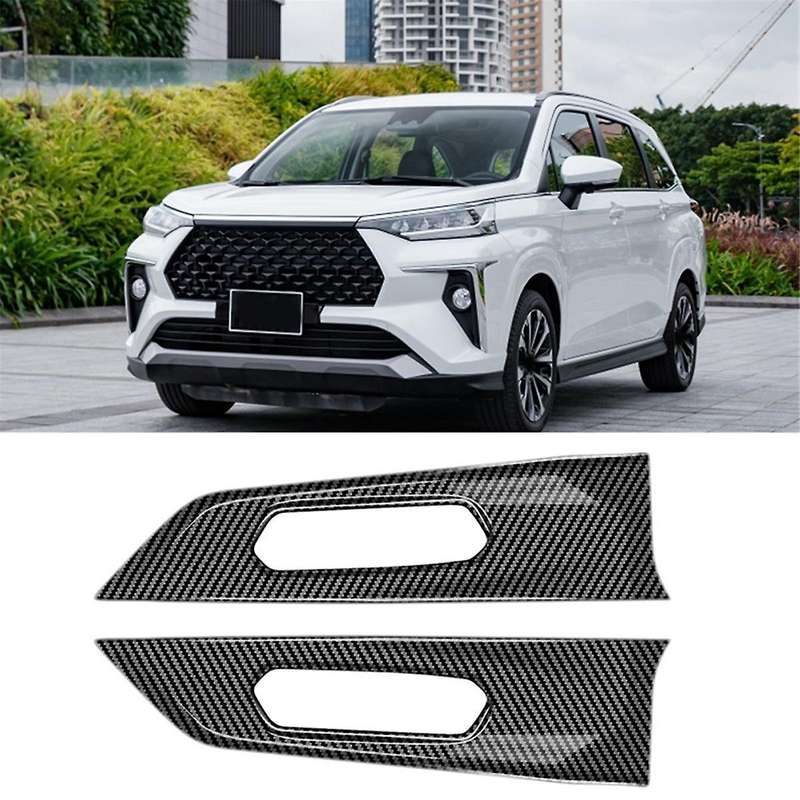 for Veloz Avanza 2022 2023 Carbon Fiber Automotive Interior Inner Front Door Panel Strip Cover Fram