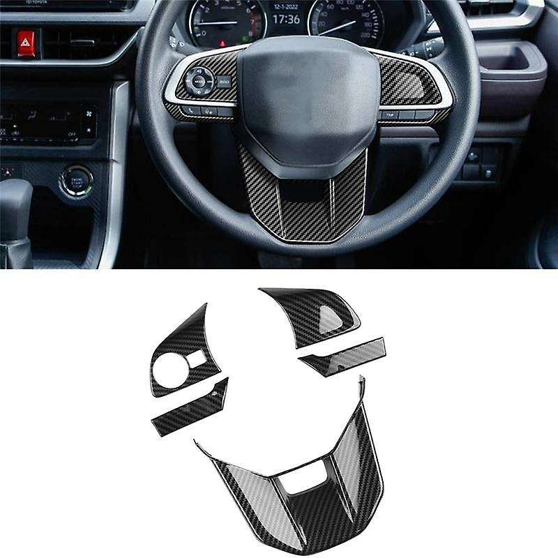 for Veloz Avanza 2022 2023 Carbon Fiber Car Steering Wheel Decoration Cover Trim Car Styling