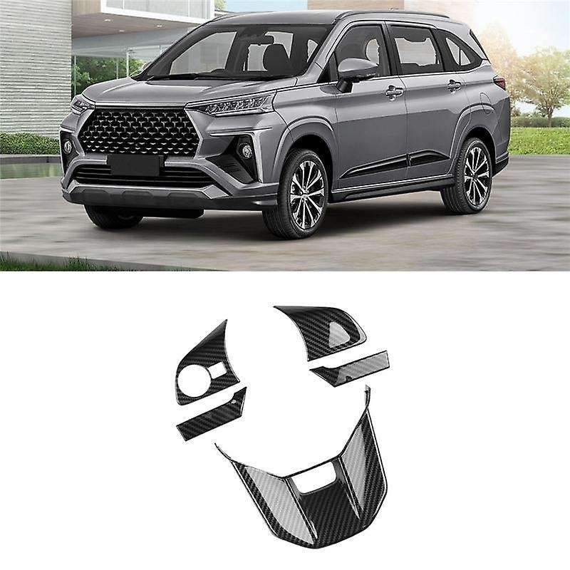 for Veloz Avanza 2022 2023 Carbon Fiber Car Steering Wheel Decoration Cover Trim Car Styling