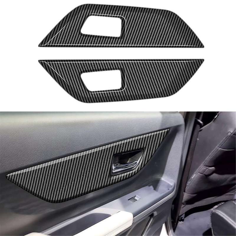 for Veloz Avanza 2022 2023 Carbon Fiber Automotive Interior Inner Rear Door Panel Strip Cover Frame