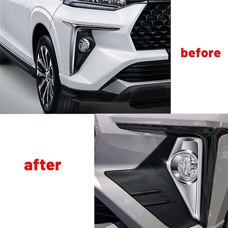 for Veloz Avanza 2022+ Chrome Front Bumper Fog Light Lamp Cover Trim Decoration Accessories
