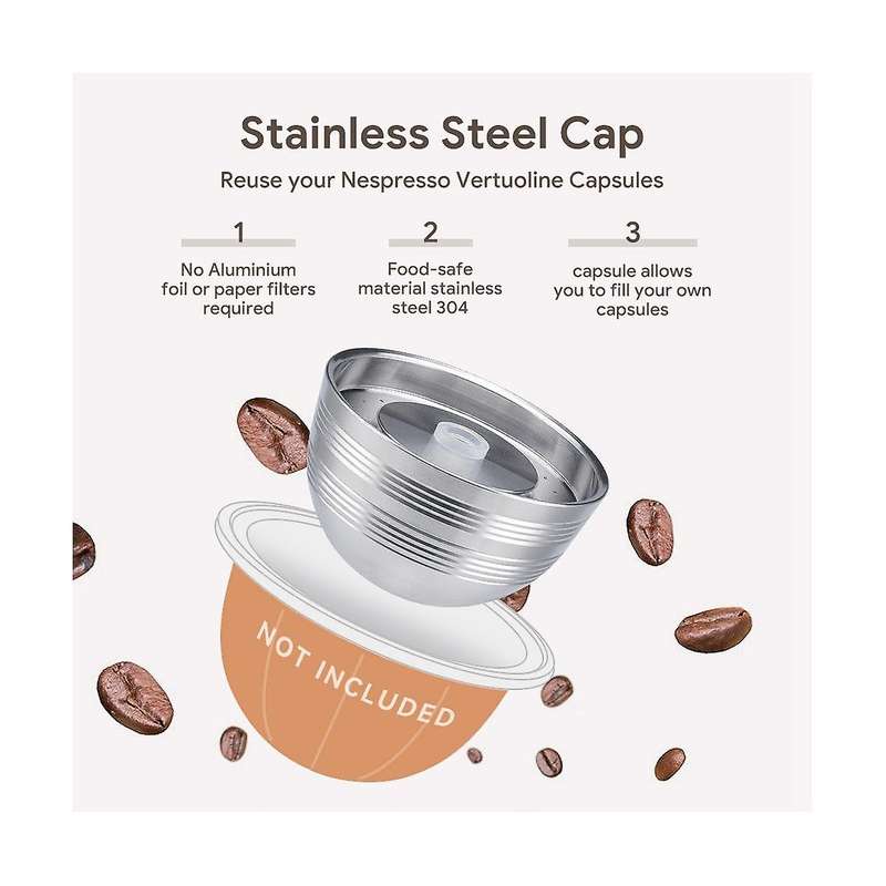 for Vertuo Reusable Capsule Vertuoline Refillable Coffee Filter