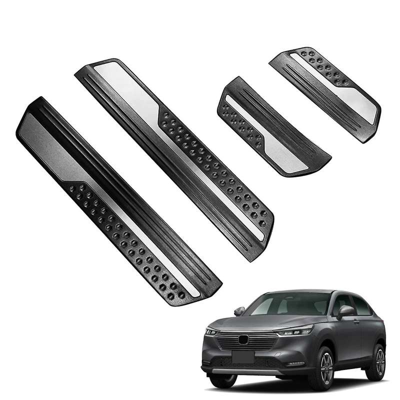 for Vezel -V 2021 2022 Stainless Steel Front Rear Outer Door Sill Pedal Scuff Plate Cover Trim 4Pcs