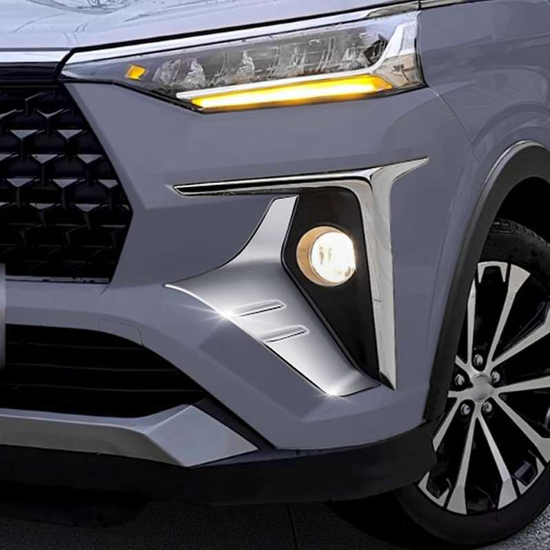 for Veloz Avanza 2022+ Chrome Front Fog Lamp Side Trim Foglight Bezel Decoration