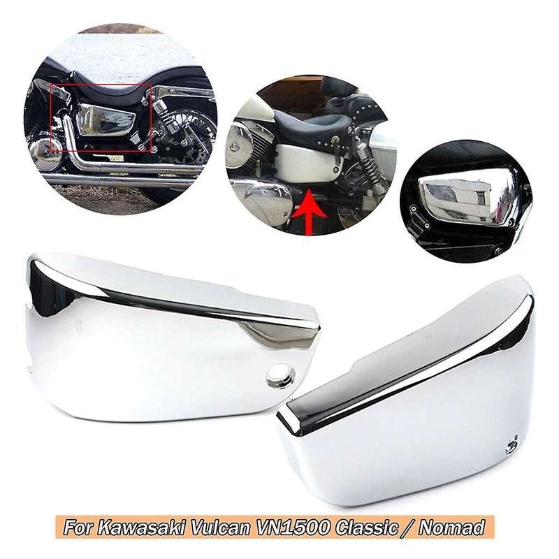 for Vn1500 Classic Abs Battery Side Covers Chrome 1pair