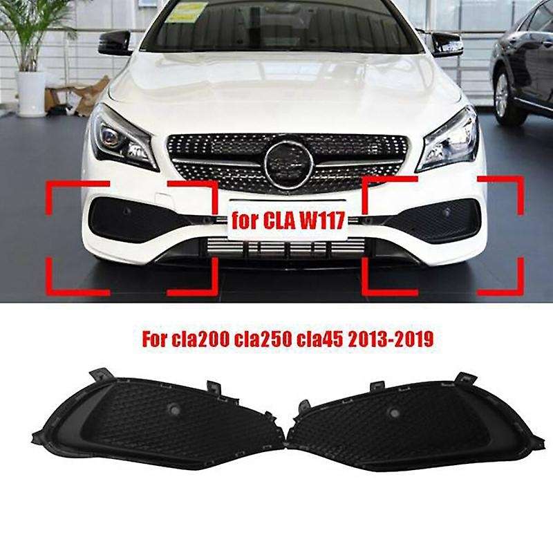 for W117 CLA180 CLA200 CLA220 2016-2019 Black Front Right Bumper Grill Grille Fog Light Cover A11788