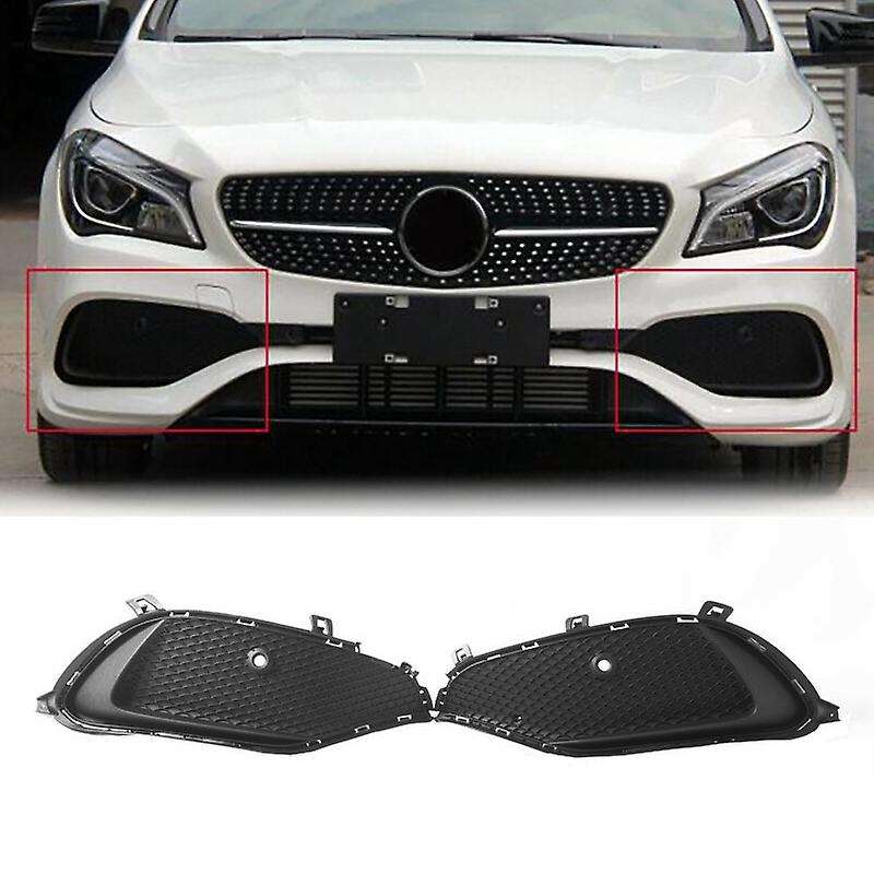 for W117 CLA180 CLA200 CLA220 2016-2019 Black Front Right Bumper Grill Grille Fog Light Cover A11788