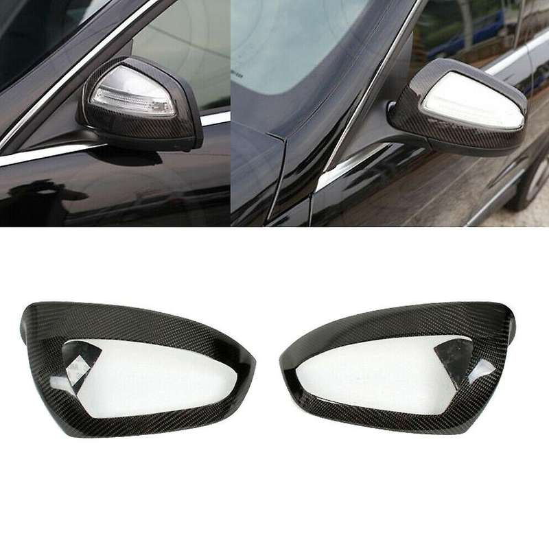 for W204 C Class C63 C230 C300 2006-2009 Carbon Fiber Side Rear View Mirror Cover Trim