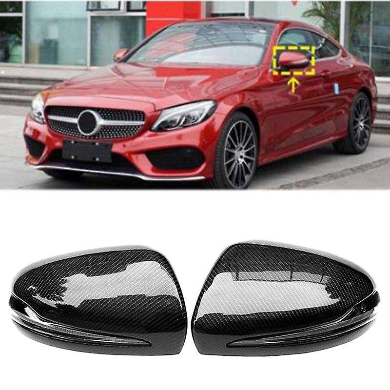 for W205 W213 X253 ABS Carbon Fiber Replacement Side Mirror Covers Wing Mirror Covers Caps