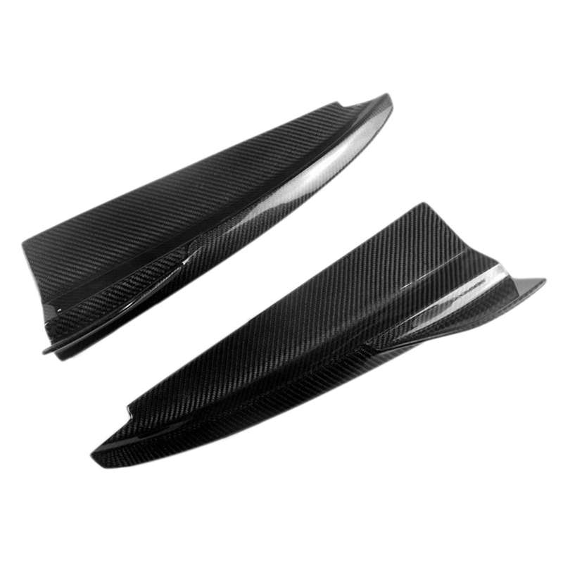 for W205 C43 C63 2015-2019 Carbon Fiber Rear Bumper Splitter Fins Trim