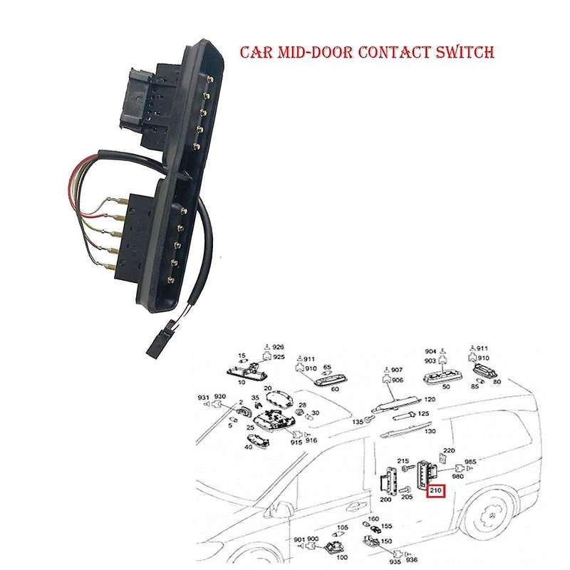 for W639 Car Mid-Door Contact Plate Contact Switch Electric Door Contact Pins A6398200554