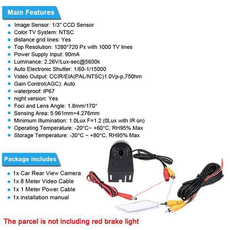 for W639 2003-2014 Car High Brake Light Reversing Camera Rear View Camera