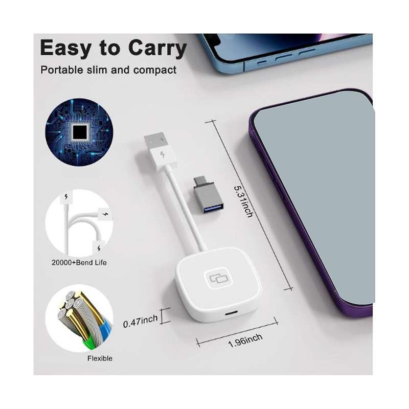 for Wired CarPlay Car Convert to Wireless Car Wireless Fast and Easy Use Fit for AI BOX Square