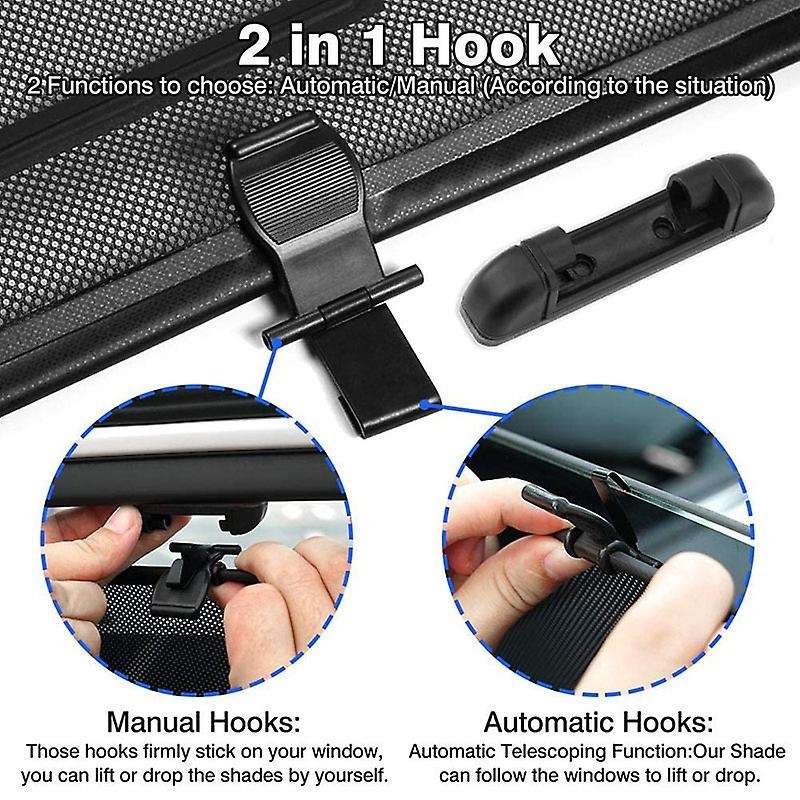 for Window Sun Shade Front Side Window Drape Roller Sunshade UV Rays Protection