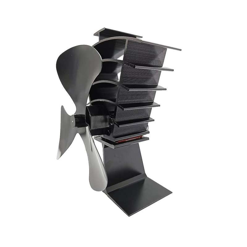 for Wood/log Burner/fireplace Wood Stove Fan Small Designed 3 Blades Heat Powered Fireplace Fans Bla