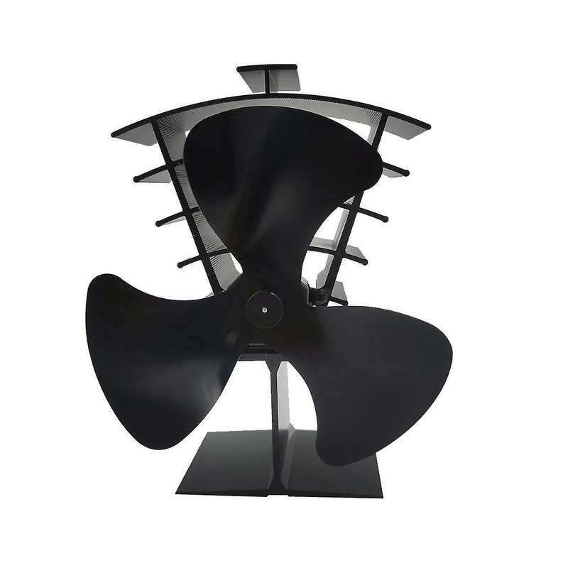 for Wood/log Burner/fireplace Wood Stove Fan Small Designed 3 Blades Heat Powered Fireplace Fans Bla