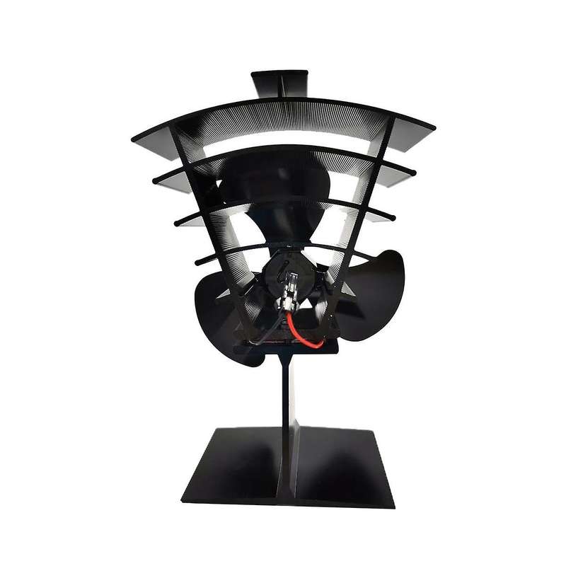 for Wood/log Burner/fireplace Wood Stove Fan Small Designed 3 Blades Heat Powered Fireplace Fans Bla