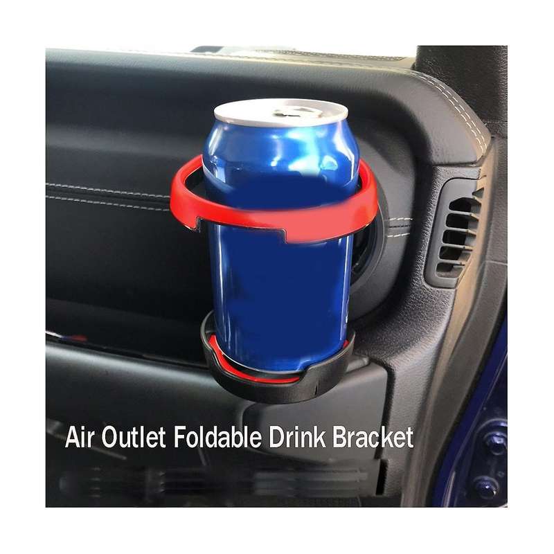 for Wrangler JK 2007-2017 JL JT 2018-2023 Air Outlet Vent Cup Holder Foldable Water Cup Mount,A