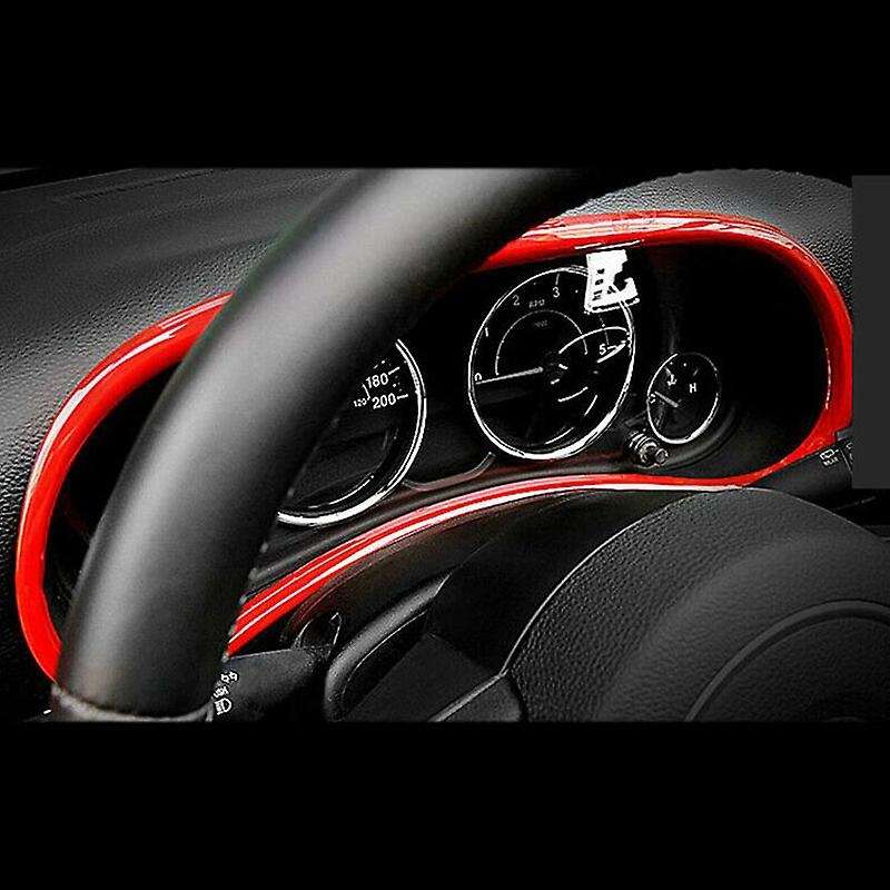 for Wrangler JK 2011-2017 ABS Red Interior Dashboard Meter Display Frame Cover Trim