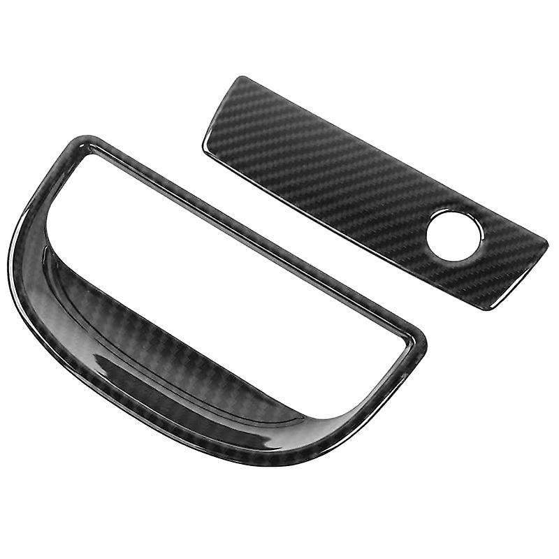 for Wrangler JK 2011-2017 Interior Storage Box Handle Sequins Trim ABS Carbon Fiber Frame