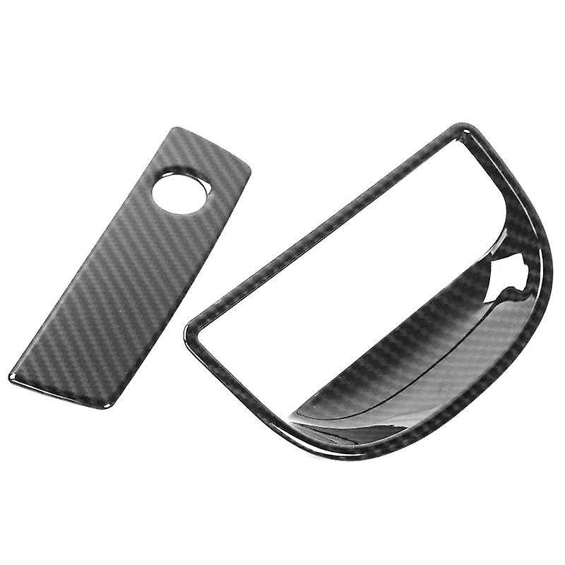 for Wrangler JK 2011-2017 Interior Storage Box Handle Sequins Trim ABS Carbon Fiber Frame