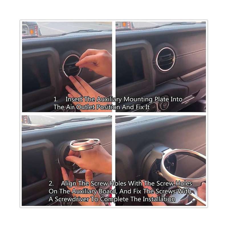for Wrangler JK 2007-2017 JL JT 2018-2023 Air Outlet Vent Cup Holder Foldable Water Cup Mount,B