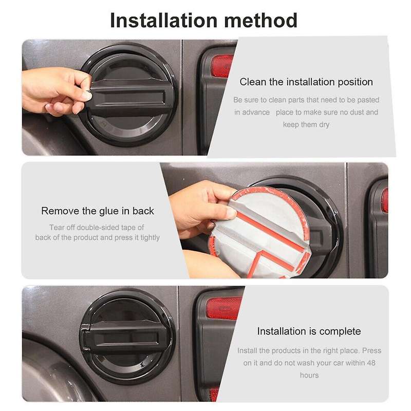 for Wrangler JL 2018-2023 Car Door Fuel Filler Tank Gas Cap Tank Lid Cover Trim Exterior Accessories