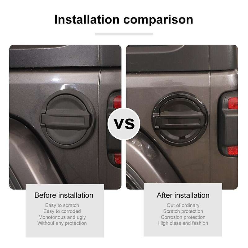 for Wrangler JL 2018-2023 Car Door Fuel Filler Tank Gas Cap Tank Lid Cover Trim Exterior Accessories