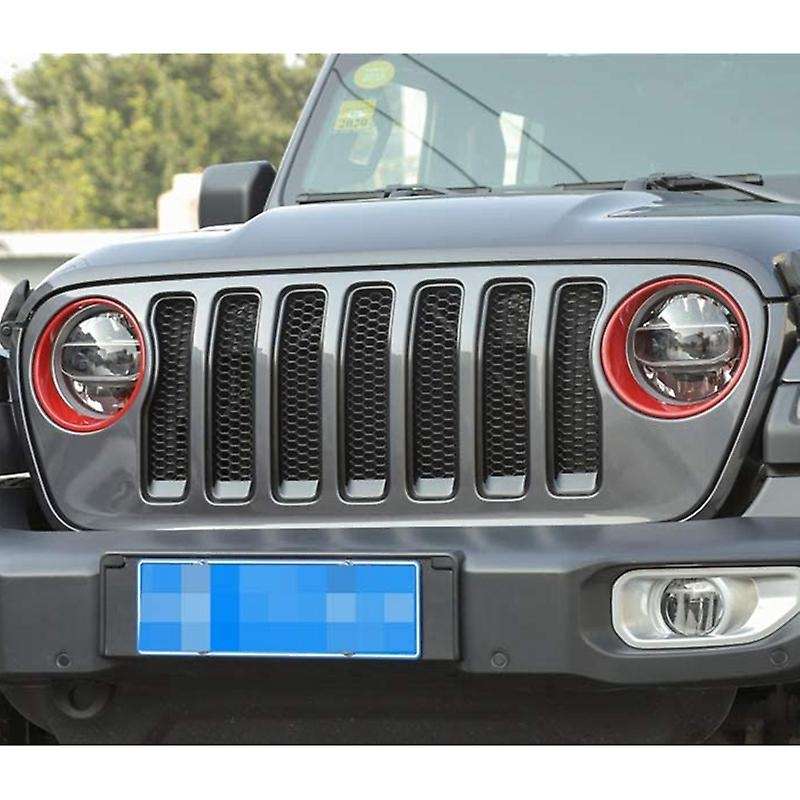 for Wrangler JL 2018 2019 Front Light Headlight Trim Cover ABS Lamp Bezels Car Light Accessories