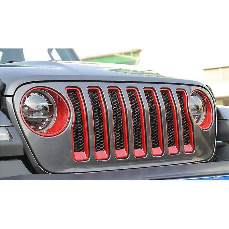 for Wrangler JL 2018 2019 Front Light Headlight Trim Cover ABS Lamp Bezels Car Light Accessories