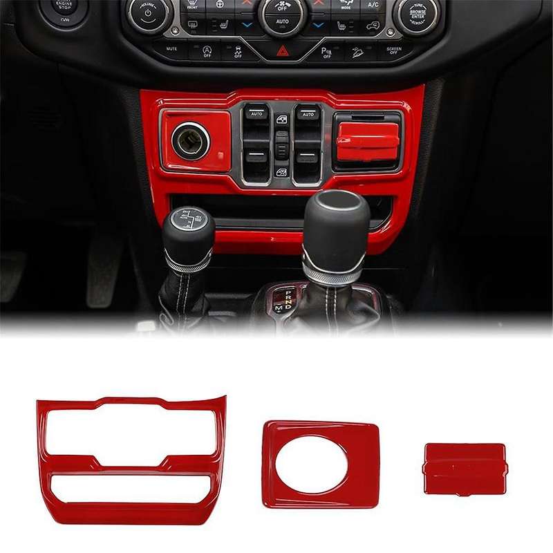 for Wrangler JL 2018-2023 Lighter USB Socket Window Control Panel Decorative Cover Decorative Decal,