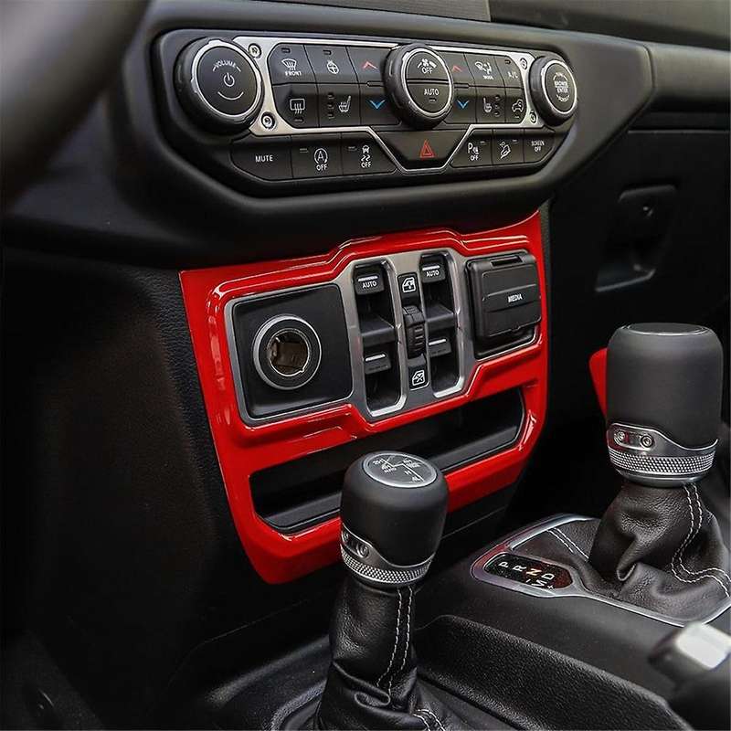 for Wrangler JL 2018-2023 Lighter USB Socket Window Control Panel Decorative Cover Decorative Decal,