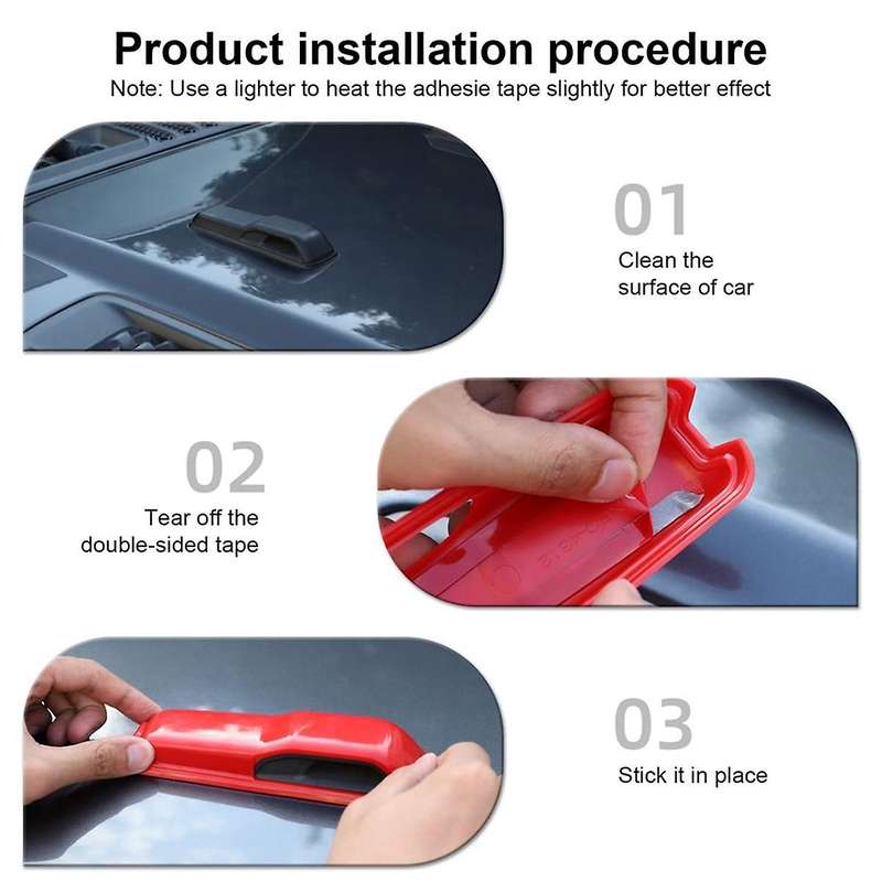 for Wrangler JL JT 2018-2024 Hood Vents & Engine Hood Hinge & Side AC Vent Outlet Trim,C