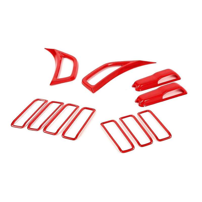 for Wrangler JL JT 2018-2024 Hood Vents & Engine Hood Hinge & Side AC Vent Outlet Trim,C