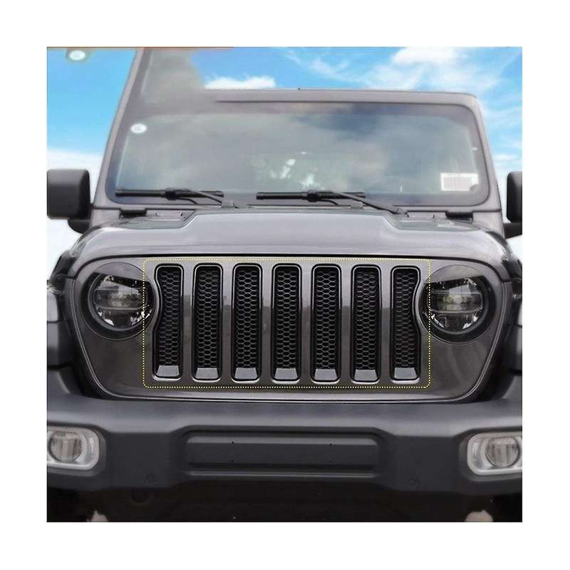 for Wrangler Jl Jt 2018-2024 Front Grill Grille Mesh Inserts Cover Insect Net Guard Accessories