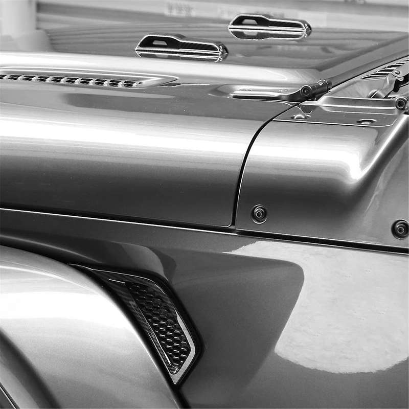 for Wrangler JL JT 2018-2024 Hood Vents & Engine Hood Hinge & Side AC Vent Outlet Trim,B