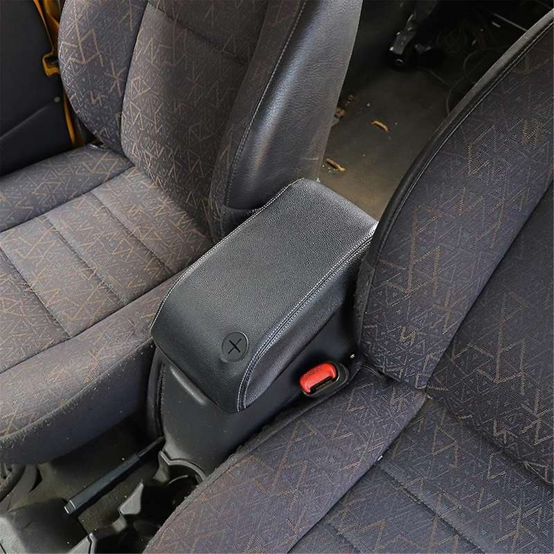 for Wrangler Tj 1997-2006 Car Center Console Armrest Box Cover Pad Interior Accessories Pu Black