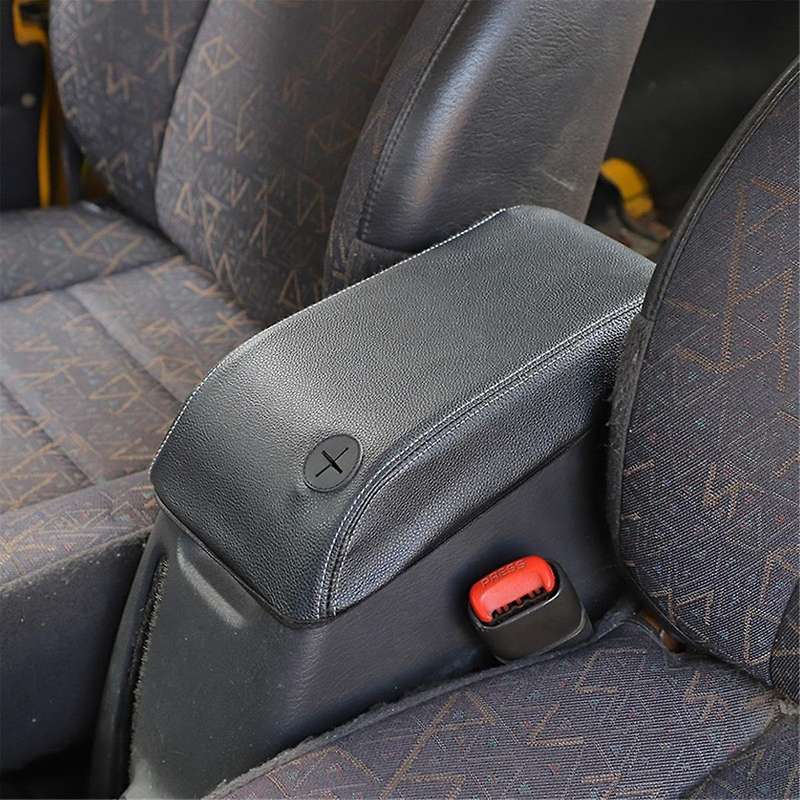 for Wrangler Tj 1997-2006 Car Center Console Armrest Box Cover Pad Interior Accessories Pu Black